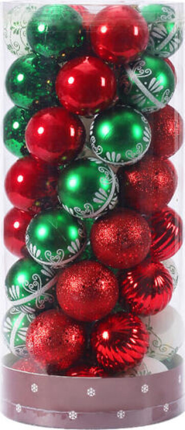 6cm/2,36 tommers julekuler dekorasjoner 50 stk knussikre