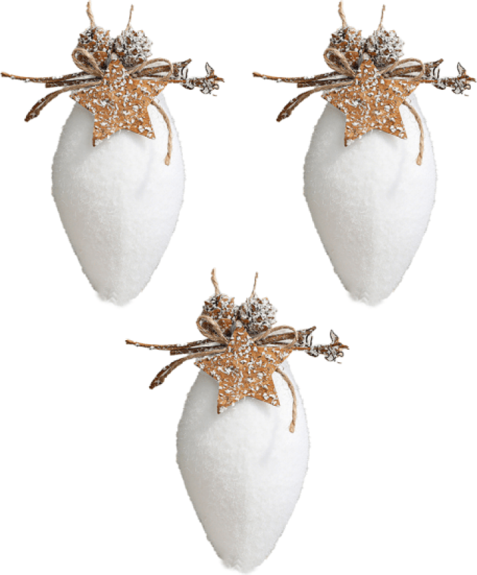 Julekuledekorasjon, Juletrepynt, Hvit Snø