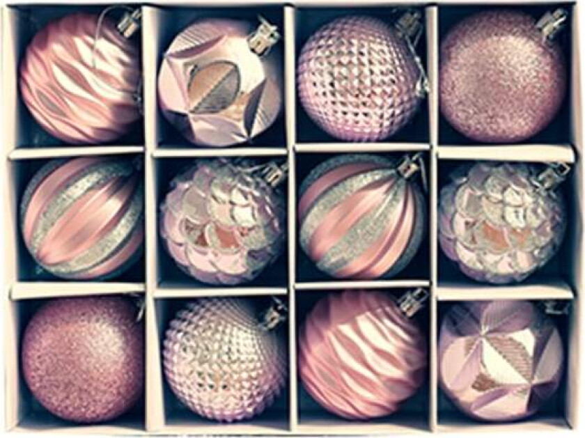 12 stk Julekuler Juletrepynt Dekorasjoner