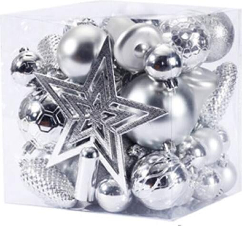 Uknuselige julekulepyntsett Gavepakke for