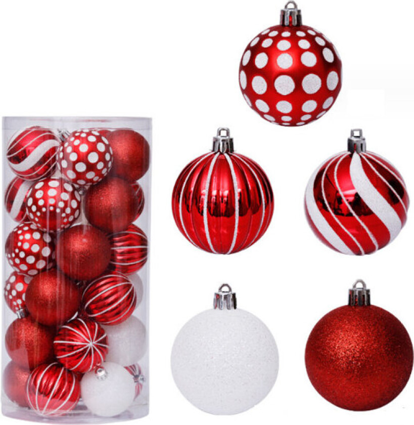 6cm/2.36” Julekule, 30 stk. Juletrærpynt