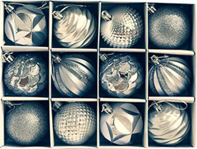 12 stk Julekuler Juletrepynt Dekorasjoner