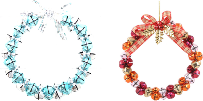 2 stk Kreative Julekrans Smykket Jern Juleklokke