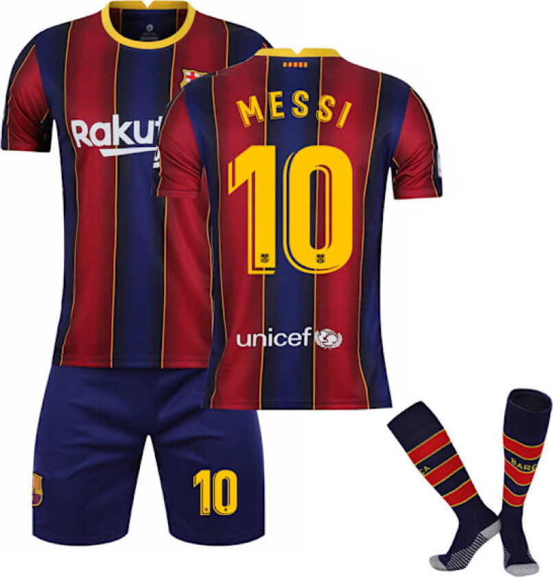 Fotballdrakt Fotballtrøye Treningssett 21/22 Messi Barcelona Nr. 10 yz L L