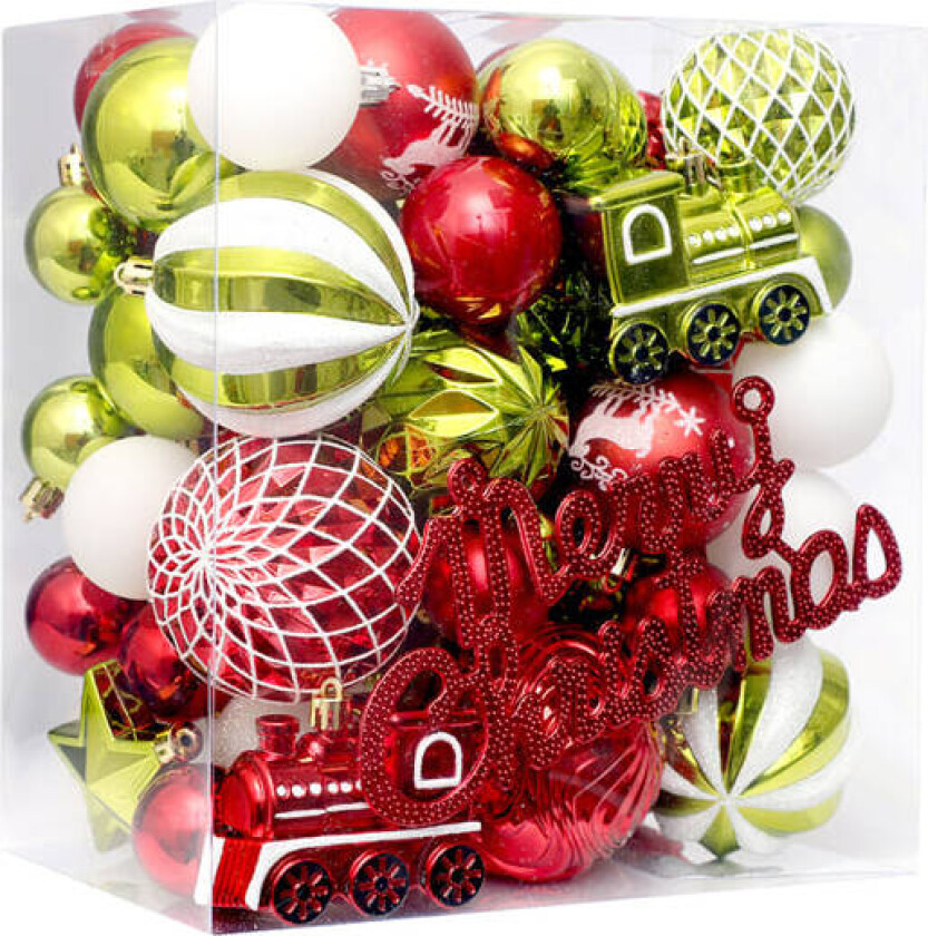 65 stk Julekuler Ornamenter, Malte Knusefrie Festlige