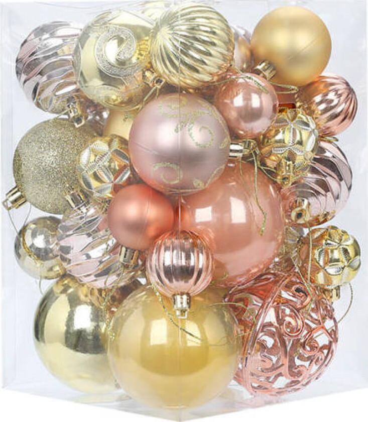 Julekulepynt i ubruddbar plast - Sett med julekuler