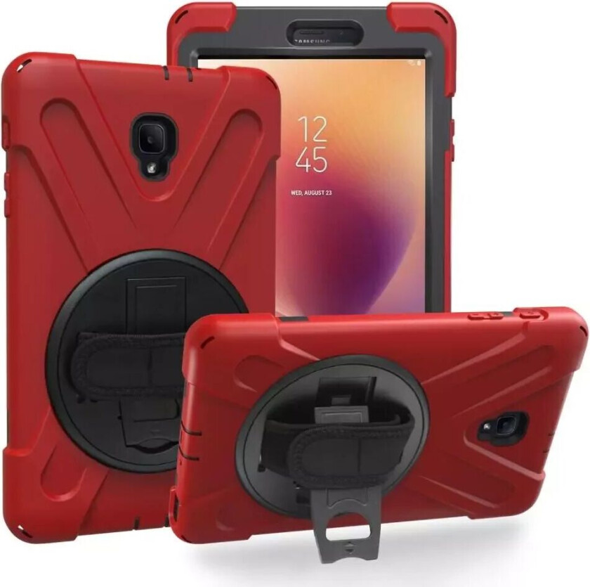 Samsung Galaxy Tab A 8.0 (2017) Hardfør Håndverker Deksel m. Stativfunksjon - Rød