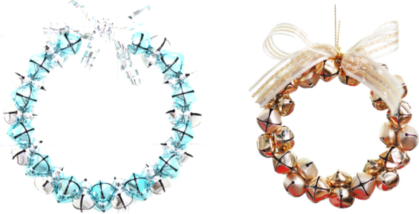 2 stk Kreative Julekrans Smykket Jern Juleklokke