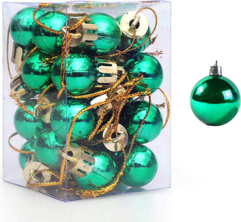 Julekuler 24 stk 2cm Mini Julekulepynt