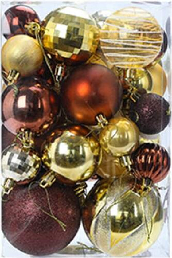 Julekulepynt i ubruddbar plast - Sett med julekuler