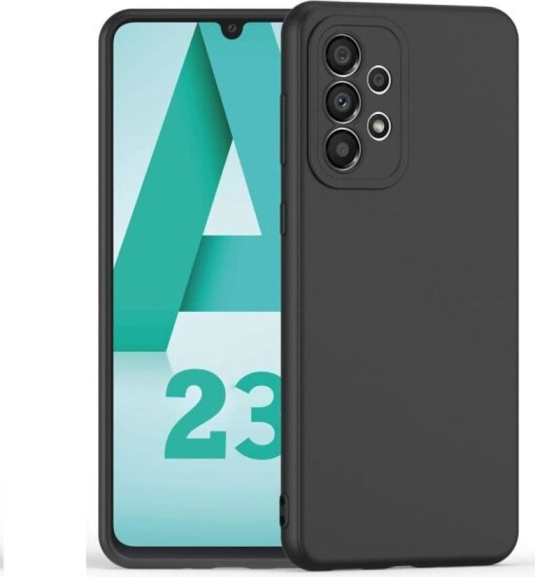 Deksel i gummi, Samsung A23 5G - Matt overflate Black