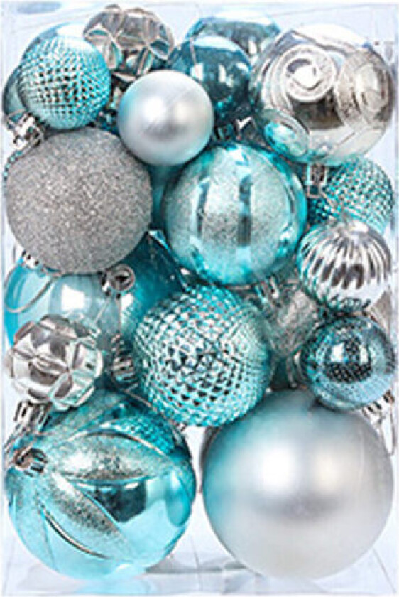 Julekulepynt i ubruddbar plast - Sett med julekuler