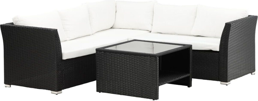 Haiti loungesett 2 deler hvit,svart.