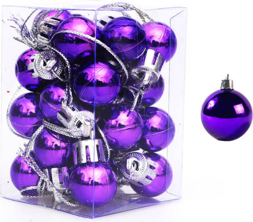 Julekuler 24 stk 2cm Mini Julekulepynt