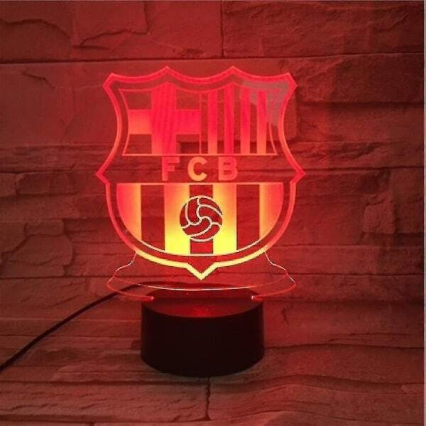 REMAKE Fc Barcelona USB 3D Anime Nattlampe Atmosfære LED Bordlampe