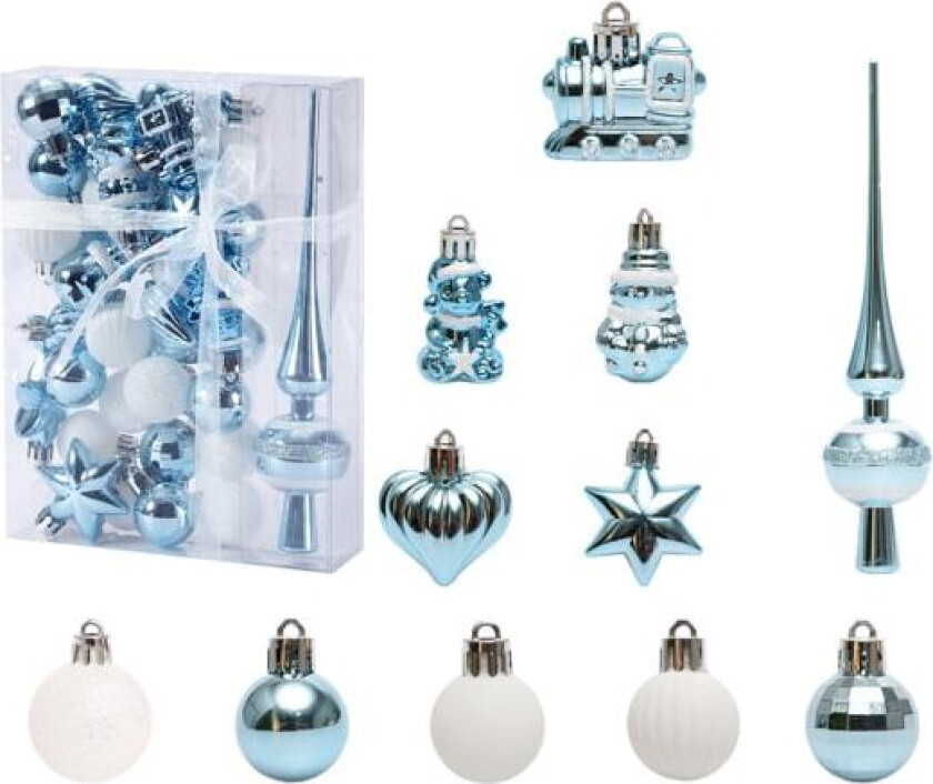 34 stk Julekulepynt til Juletre