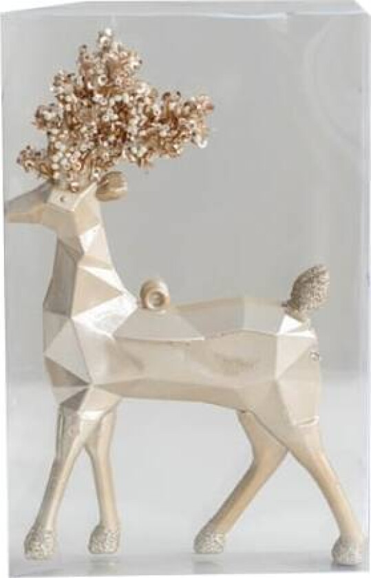 Champagne Julekulesett - Julepynt til juletreet 2pcs deer 15cm