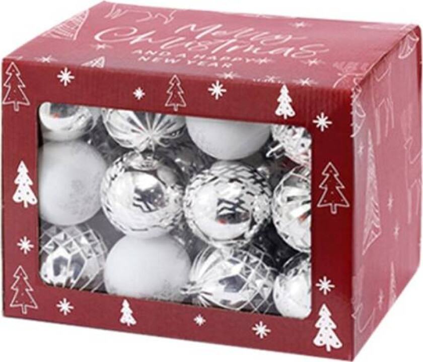 Julepynt, 7cm/36 stk Julekuledekorasjon