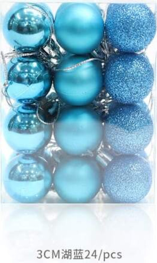 Julekuler - Plastjulekuler til juletreet, julepynt blue