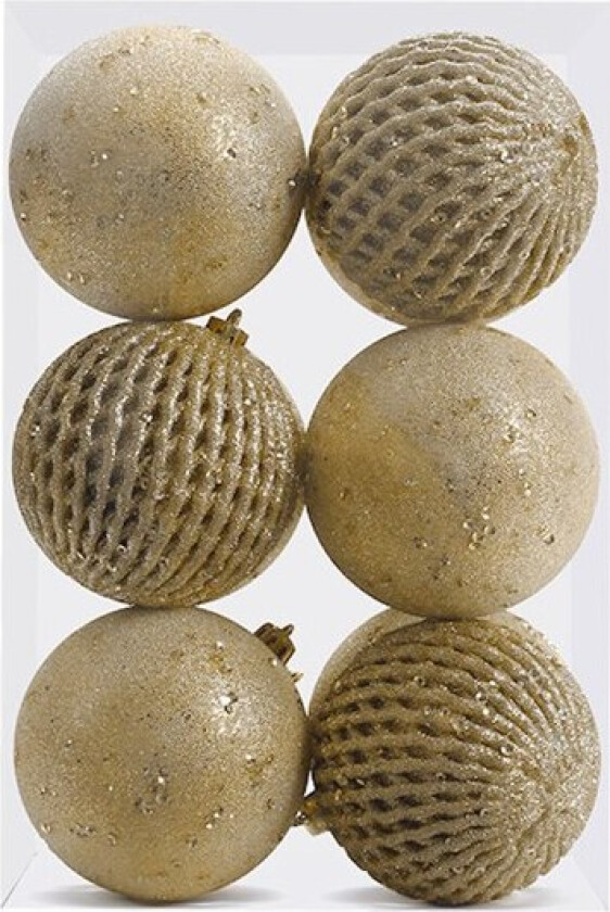 12 stk Julekulepynt 8cm Glitter Sekvens Skumkule