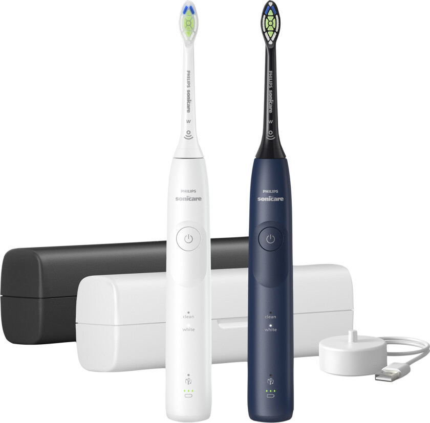 Sonicare 5500 Rechargeable, Hvid/sort - Elektriske Tannbørster