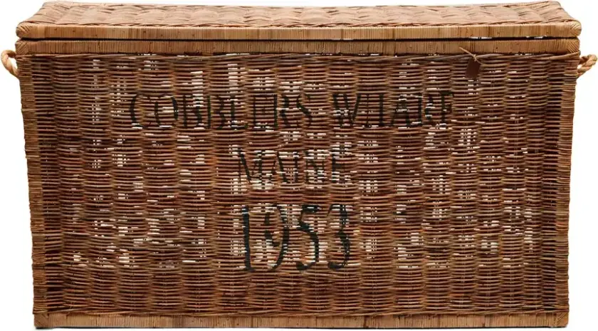 Rustikk rottingkiste 140x40 cm