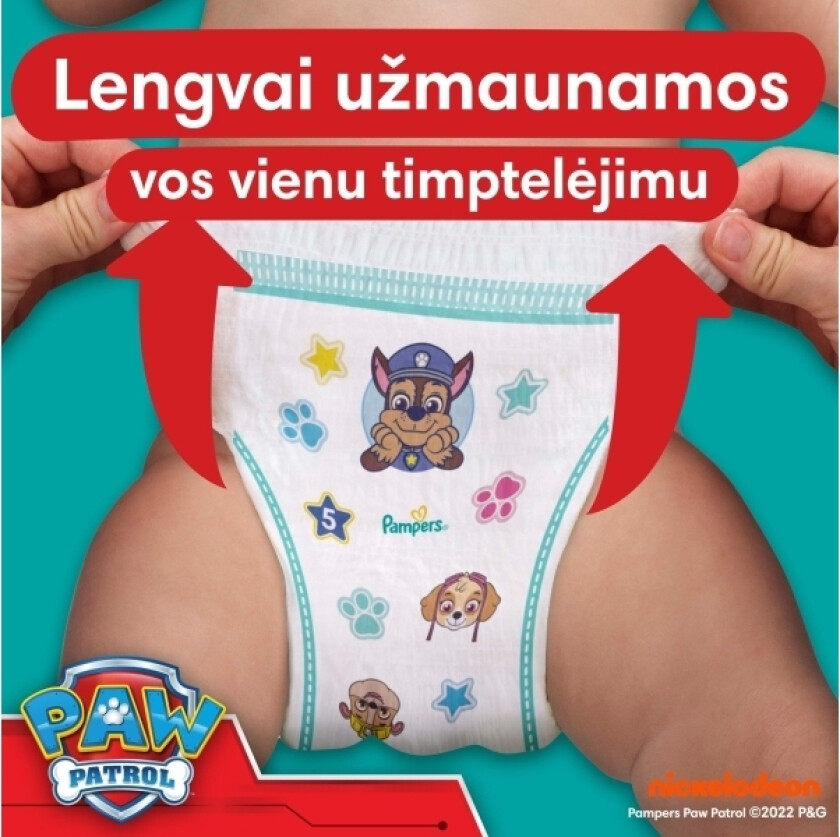 Pants Paw Patrol, Size 5, 132 Diapers, 81784213Duo
