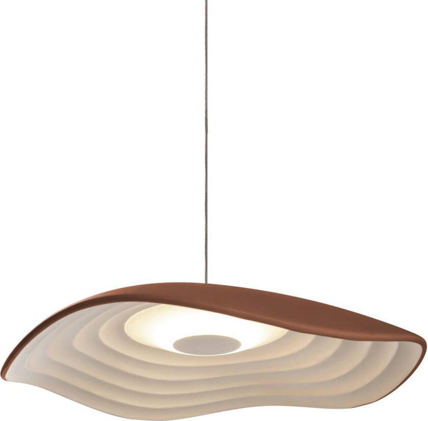 LED-hengelampe Valentina S24, terrakotta/hvit