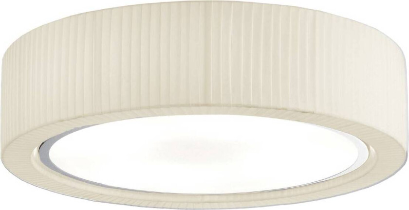 taklampe Urban, sølv/cremefarget, Ø 60 cm