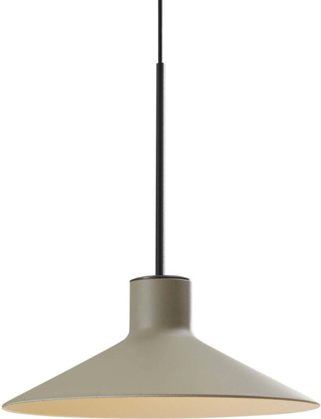 LED-hengelampe Platet, svart/olivengrå, 20 cm