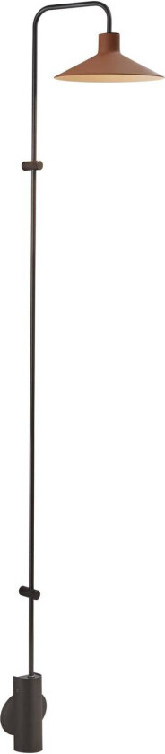 LED-vegglampe Platet A/06, svart/terrakotta, 154 cm