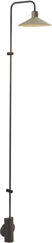 LED-vegglampe Platet A/06, svart/olivengrå, 154 cm