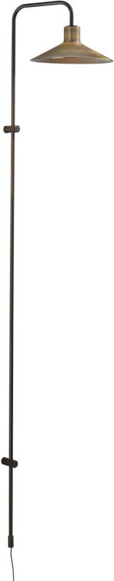 vegglampe Platet A/05, svart/messingfarget, 142 cm