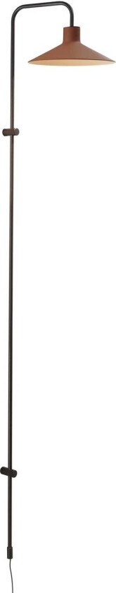vegglampe Platet A/05, svart/terrakotta, 142 cm, E14