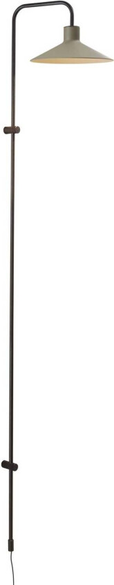 vegglampe Platet A/05, svart/olivengrå, 142 cm, E14
