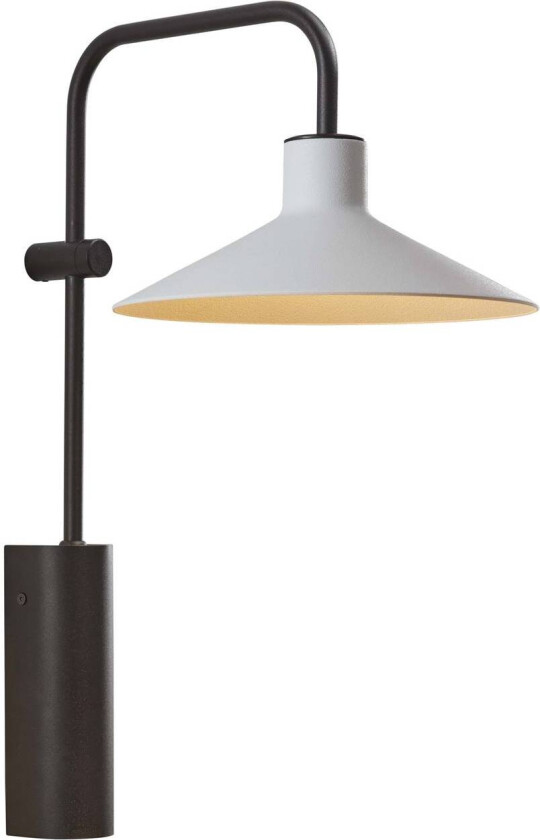 LED-vegglampe Platet A/02 svart/grå