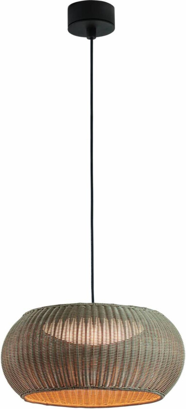 utendørs pendellampe Perris, brun/brun, Ø 47 cm