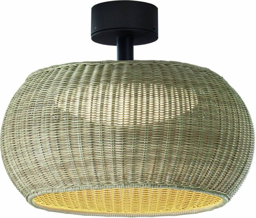 utendørs taklampe Perris, brun/beige, Ø 47 cm