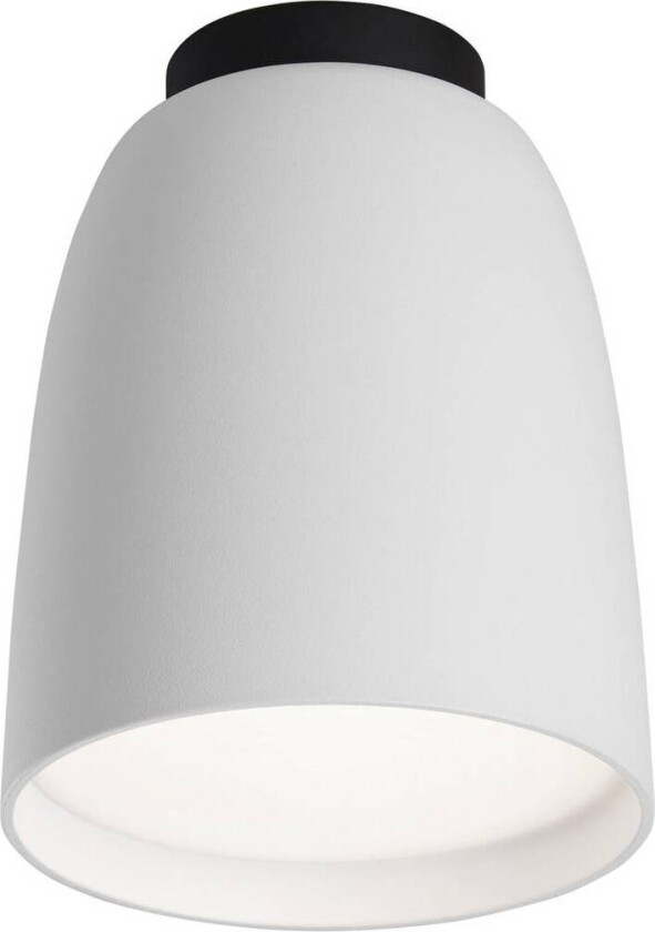 utendørs taklampe Nut, hvit, aluminium/stål, Ø 10 cm