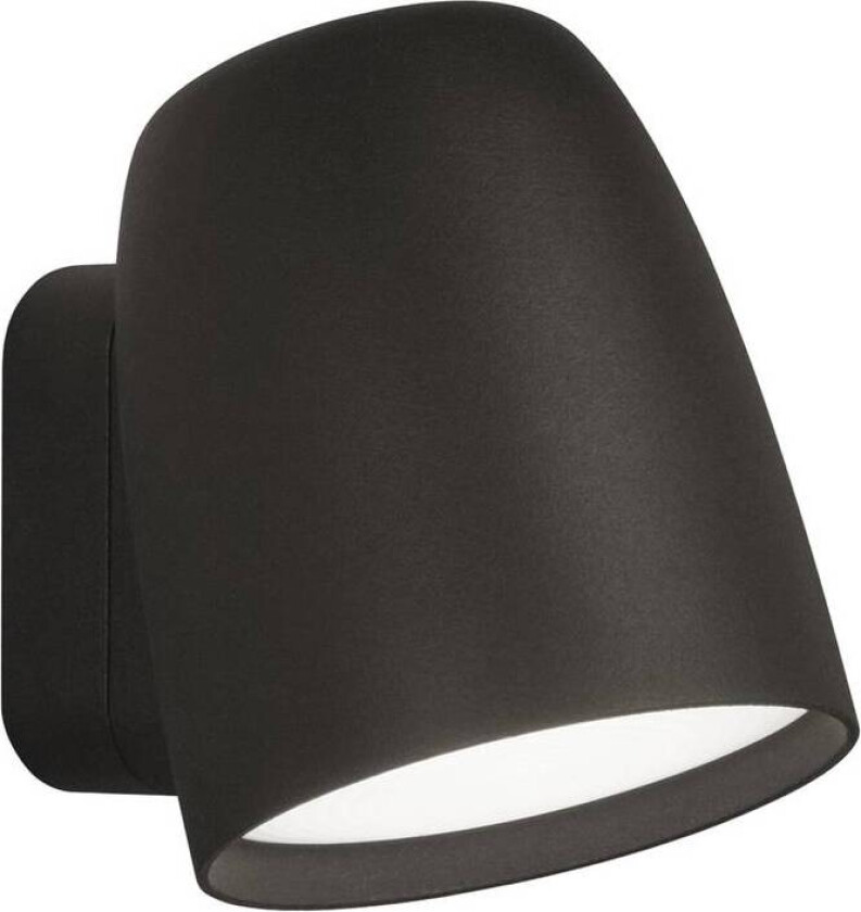 utendørs LED-vegglampe Nut, lys grå, aluminium/stål