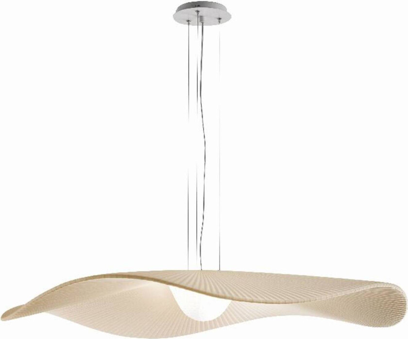 LED-hengelampe Mediterránia, hvit/creme, Ø 105 cm