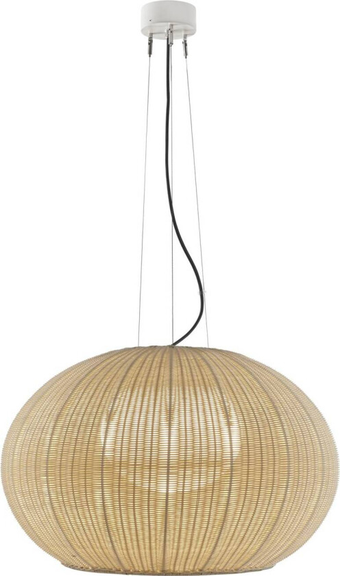 utendørs pendellampe Garota, hvit/elfenbensfarget