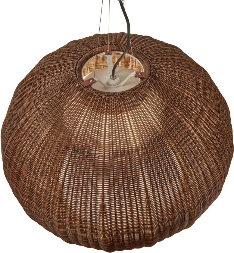 utendørs pendellampe Garota, grafittbrun/brun Ø 72 cm