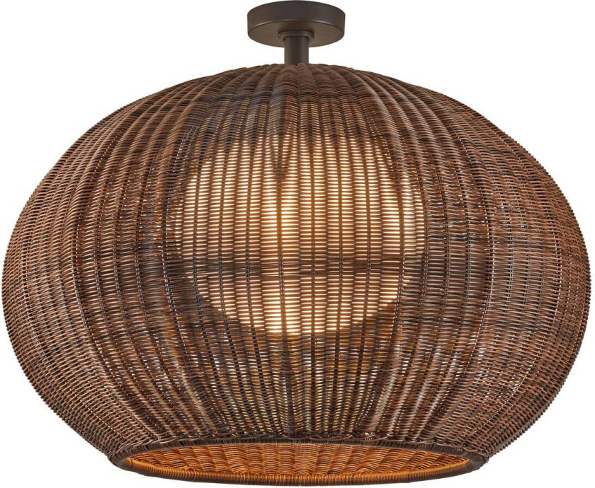 utendørs taklampe Garota, grafittbrun/brun