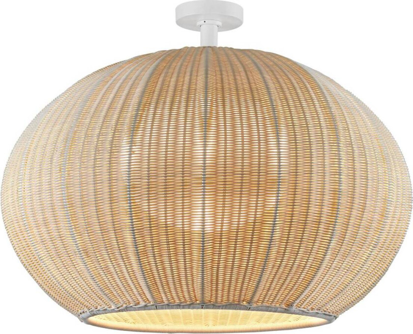 utendørs taklampe Garota, hvit/elfenbensfarget