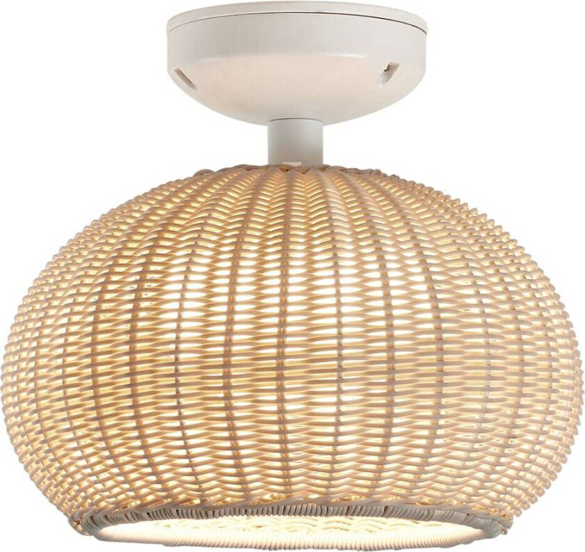 utendørs taklampe Garota, hvit/elfenbensfarget