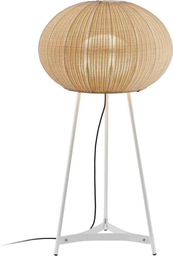 gulvlampe Garota, hvit/elfenbensfarget, høyde 133 cm