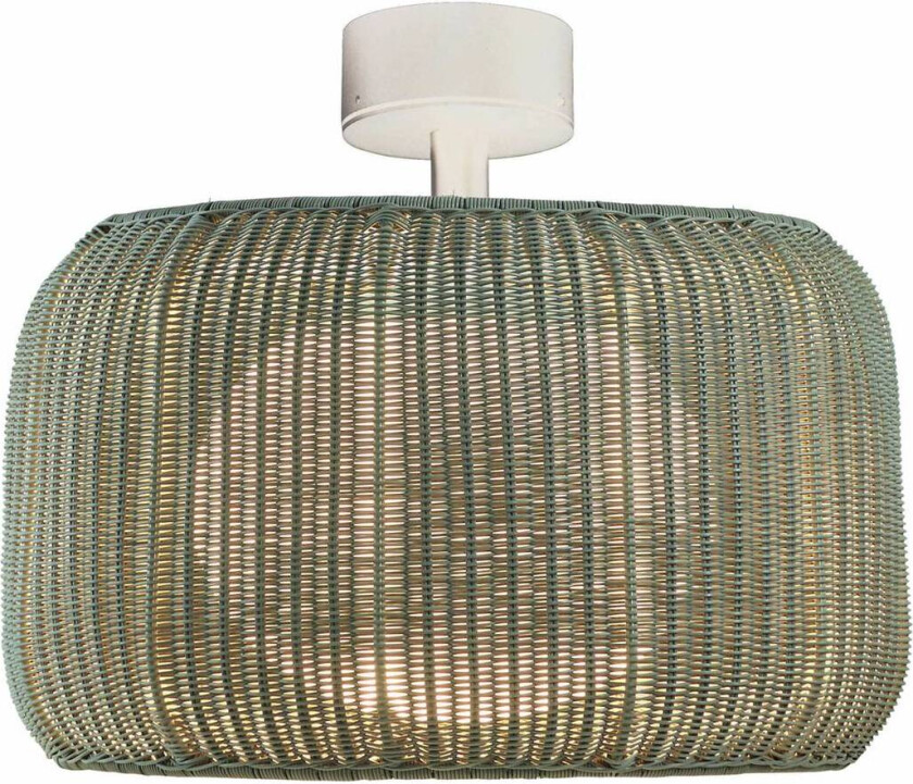 utendørs taklampe Fora, naturhvit/beige, Ø 50 cm