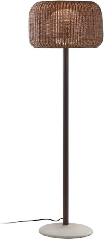 terrasselampe Fora P, grafittbrun/brun, høyde 165 cm