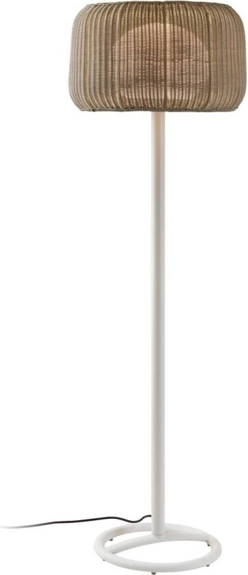 terrasselampe Fora P, naturhvit/beige, høyde 165 cm